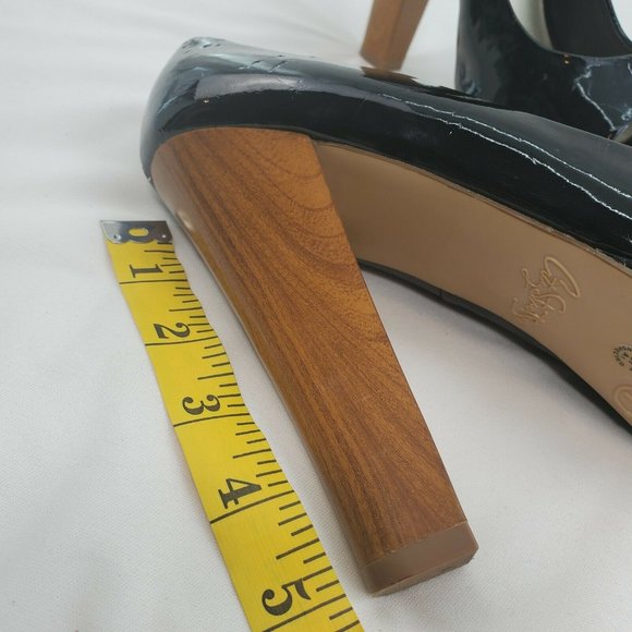 City Streets Womens Black Patent Block Heels Sz 7 - Picture 11 of 15